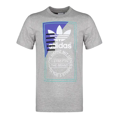 Adidas Originals TONGUE LABEL T Shirt Men's Gray