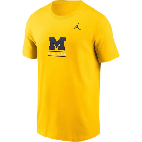 Jordan Michigan Wolverines FW24 College T Shirt Men's Yellow