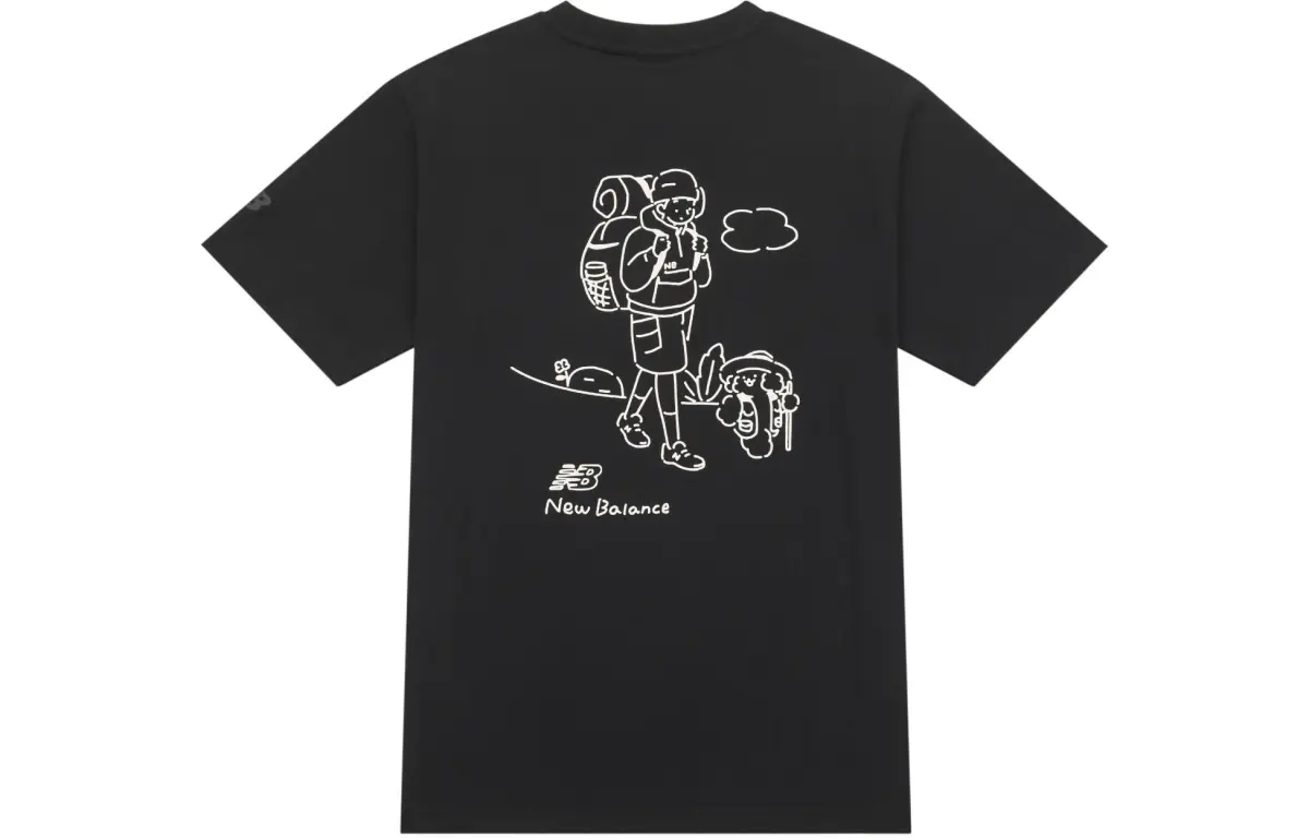 New Balance x Tombonia Live With The New Balance 100% Cotton Short Sleeved Shirt Unisex Black