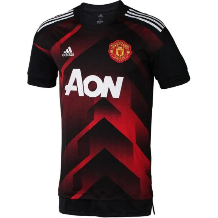 Adidas Manchester United MUFC T Shirt Men's Natural Red/Black