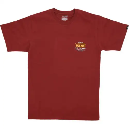 Vans T Shirts Men's Red Crew Neck