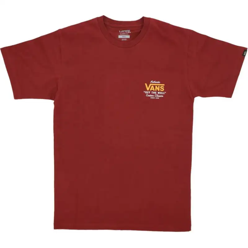 Vans T Shirts Men's Red Crew Neck