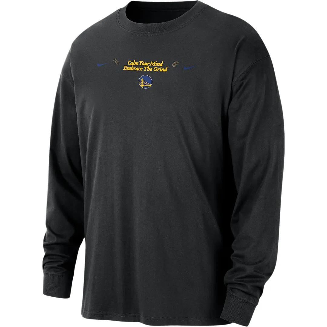 Nike Golden State Warriors Courtside Men's Nike Nba Max90 Long Sleeve T Shirt