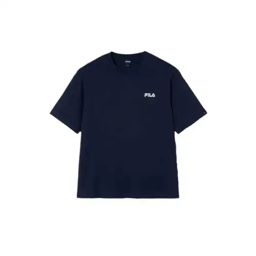 FILA Linear T Shirt Unisex Deep Sea Blue DNA