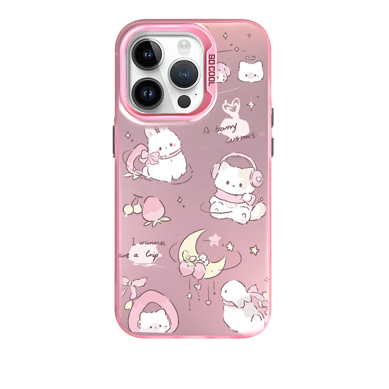 Apple, silicone creative cute cartoon compatible protective case with bow, universal phone case, material, iphone, 15/14/13/12/