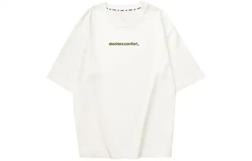 Skechers T Shirt Unisex Marshmallow White