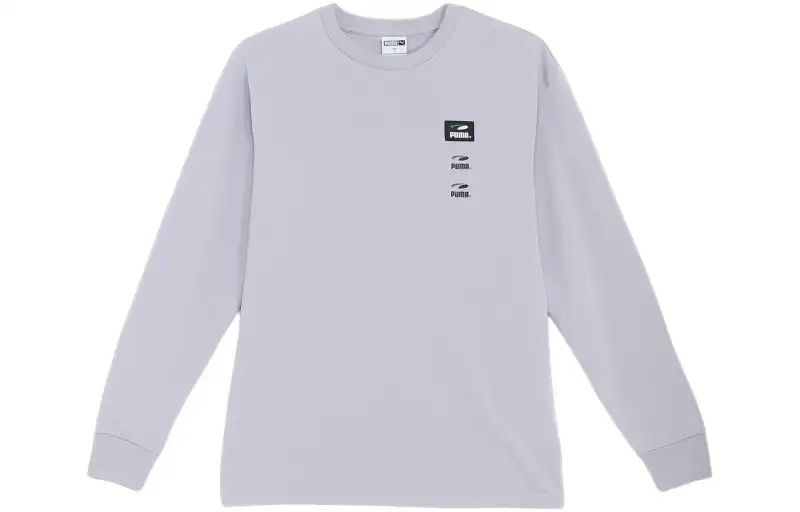 PUMA T Shirts Men's Gray Crew Neck Moderate Other