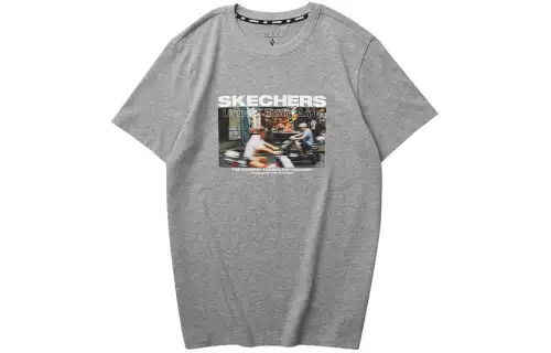 Skechers T Shirt Unisex Medium Heather Gray