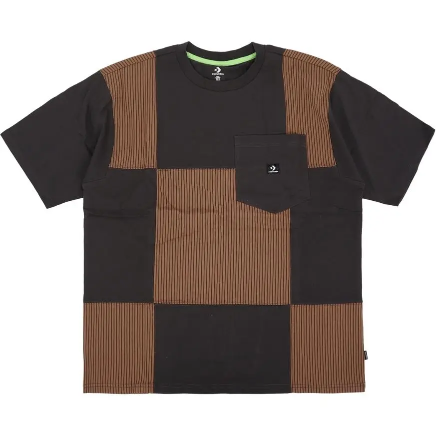 Converse POCKET TEE T Shirt Men's Black Brown