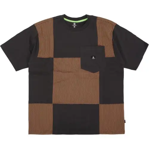 Converse POCKET TEE T Shirt Men's Black Brown