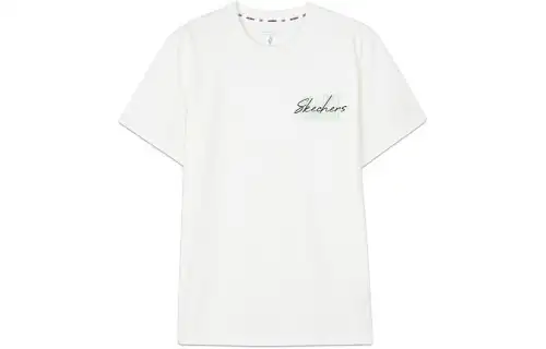 Skechers T Shirt Unisex Marshmallow White