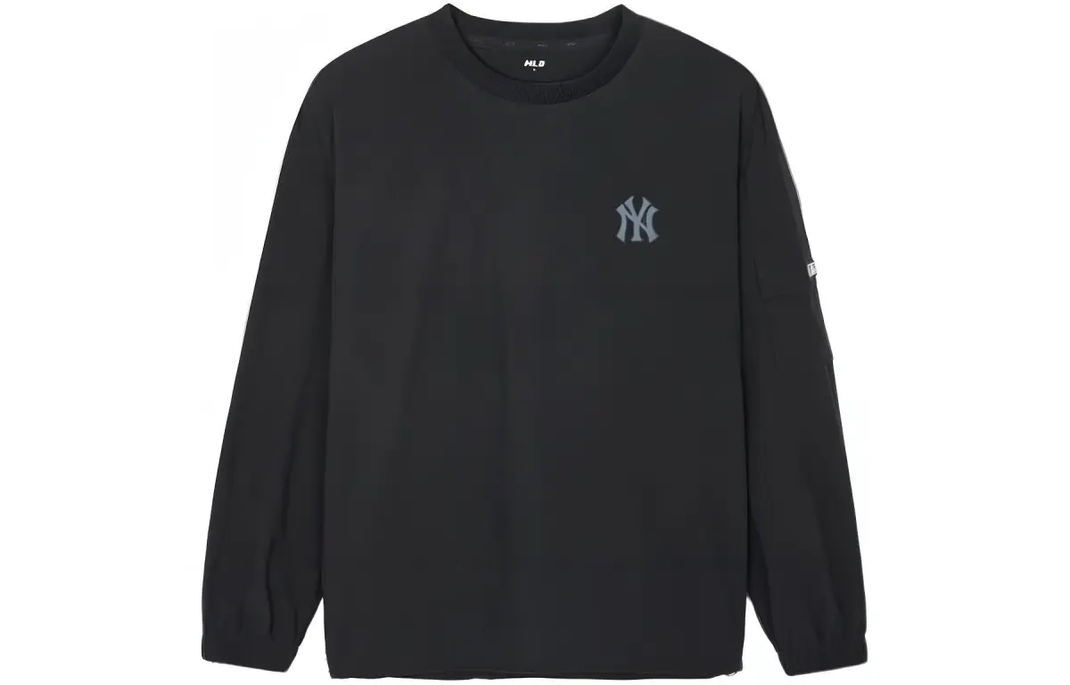 MLB New York Yankees T-Shirts Men's Black Crew Neck Moderate Straight Fit