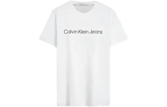 CALVIN KLEIN T Shirt Unisex Moon White