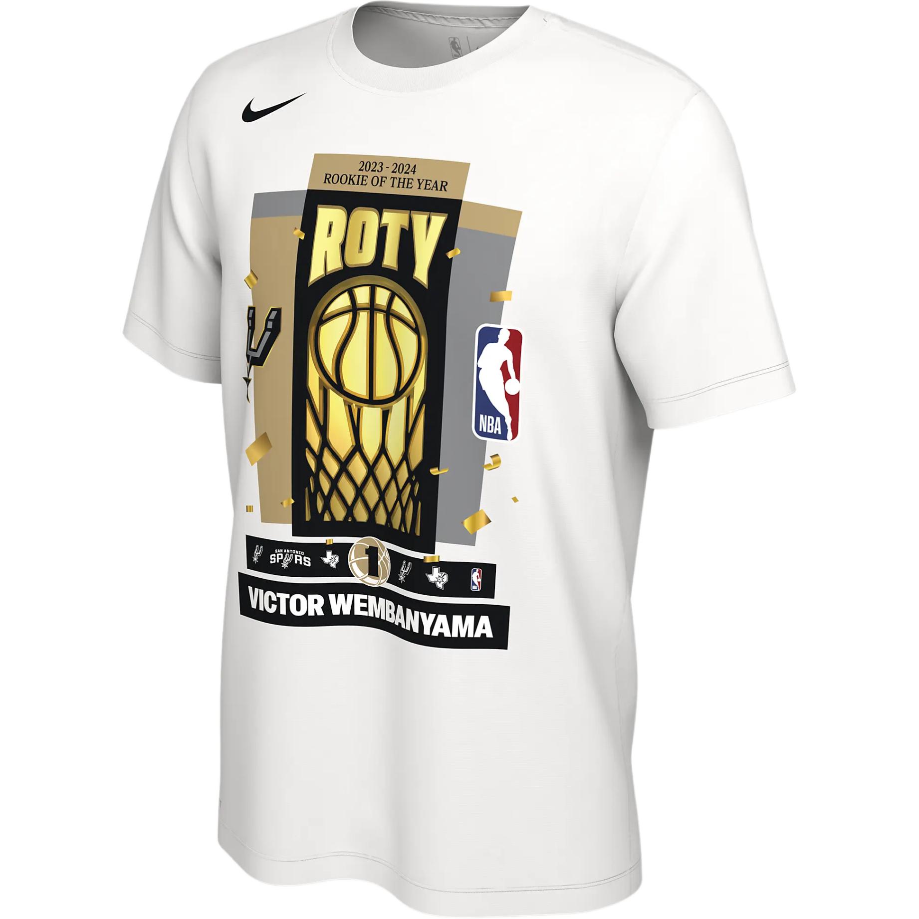 Nike Victor Wembanyama San Antonio Spurs Men's Nike Nba 2024 Rookie Of The Year T-Shirt