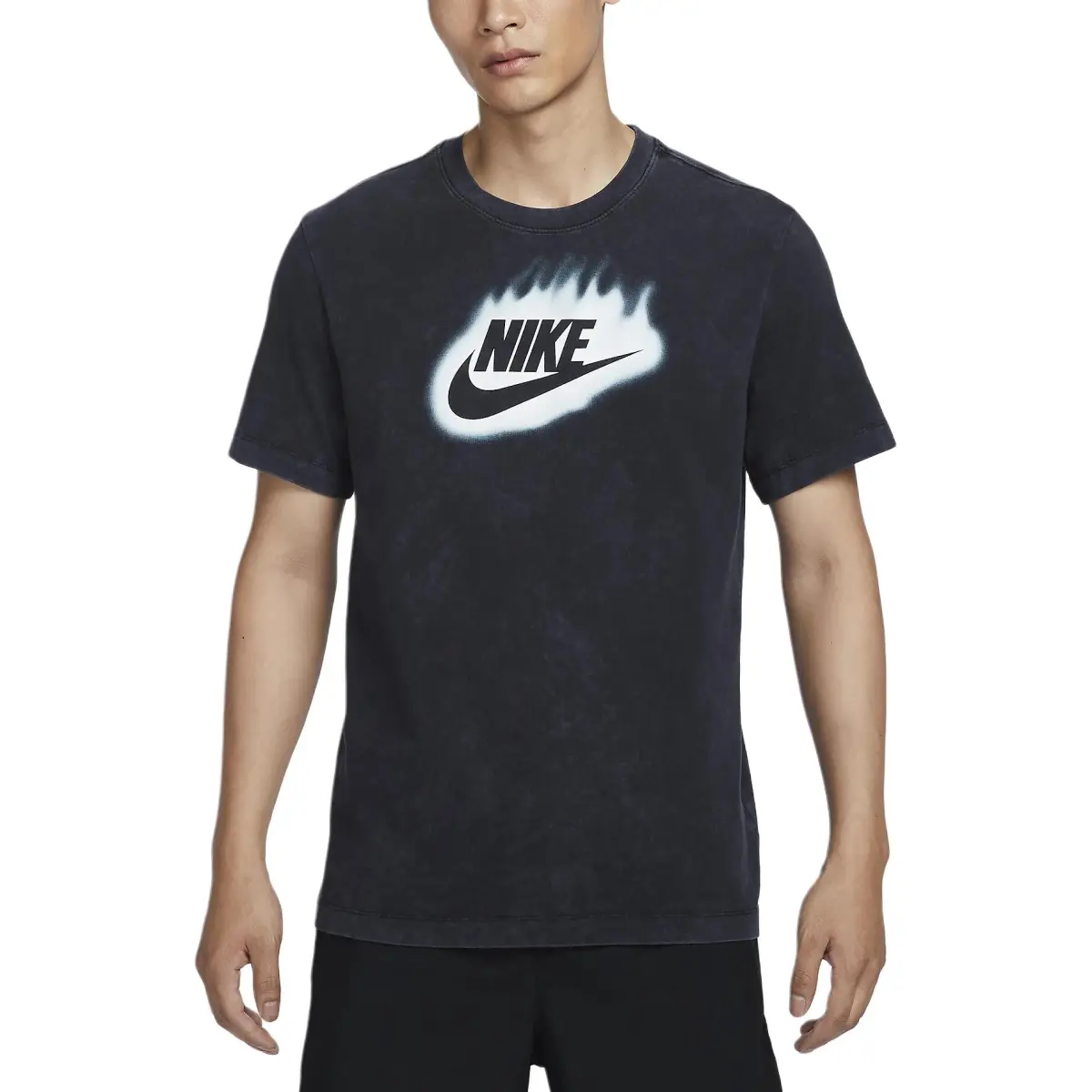 Nike T-Shirts Men's Black Crew Neck Moderate