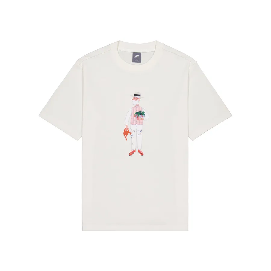 New Balance Attractive Lifestyle T Shirt Unisex Ivory White