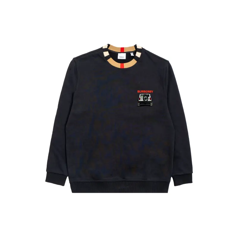 Burberry T Shirts Unisex Black Crew Neck Moderate