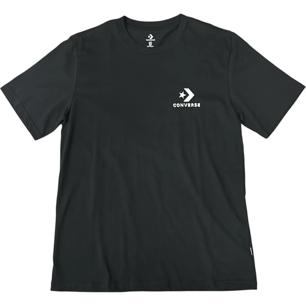 Converse T-Shirts Men's Black Crew Neck Moderate Straight Fit
