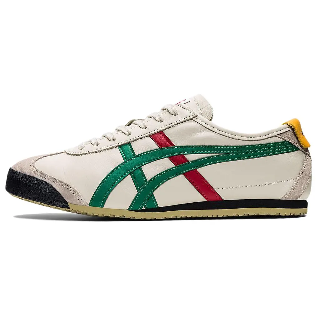 Onitsuka Tiger Mexico 66 Leather Slip Resistant Abrasion Resistant Low top Casual Shoes Unisex Beige