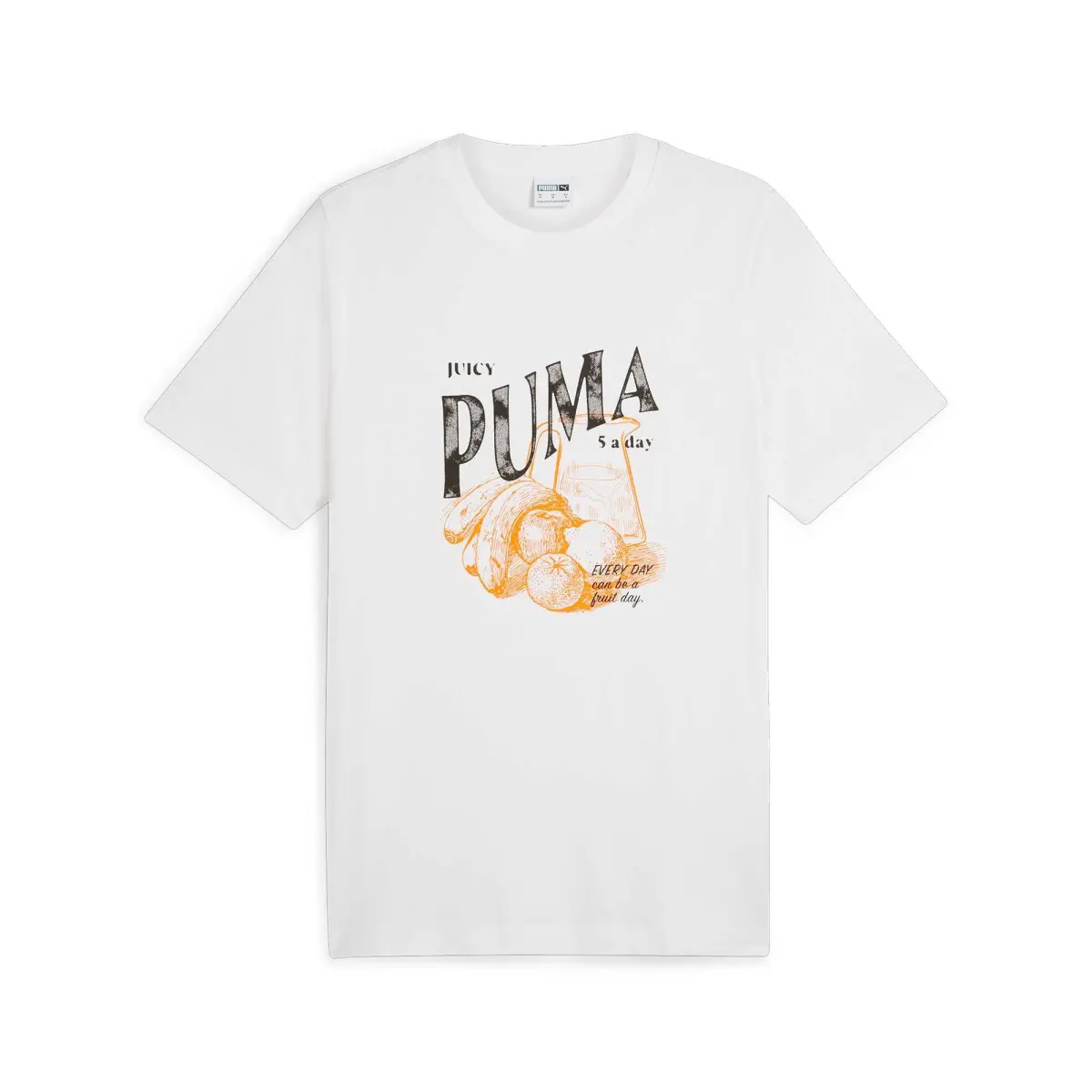PUMA T-Shirts Men's White Crew Neck Moderate