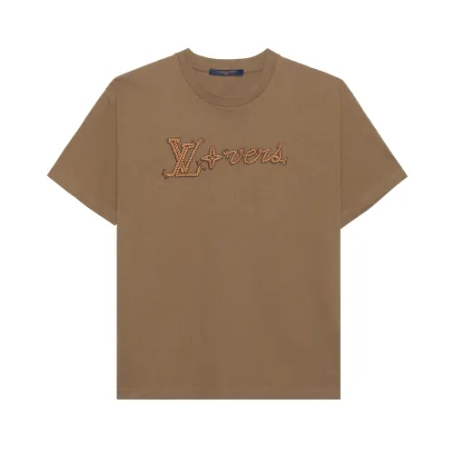 LOUIS VUITTON Embroidered Signature Cotton T Shirt
