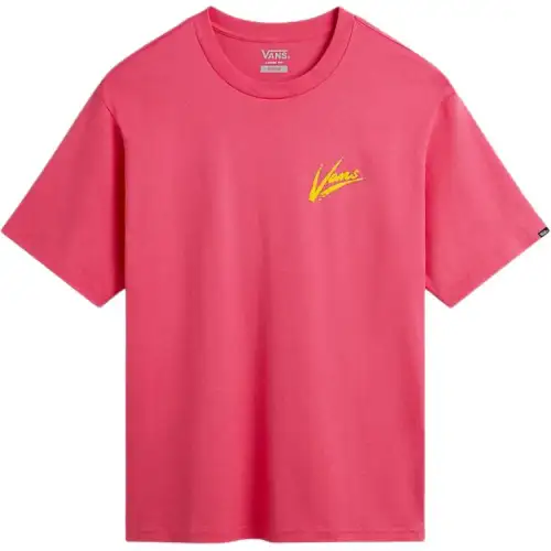 Vans Honey Suckle T Shirts Men's Pink Crew Neck Moderate Straight Fit