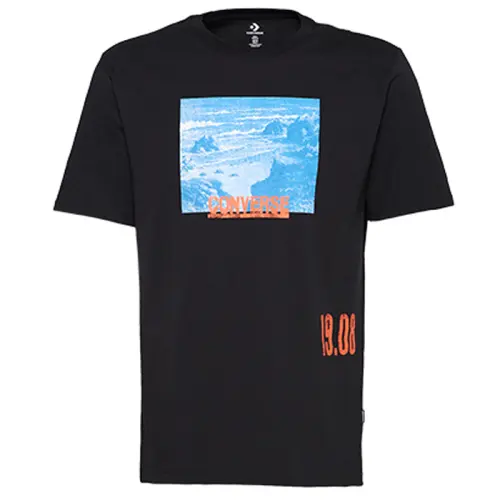 Converse Star Chevron Waves T Shirt Men's Black