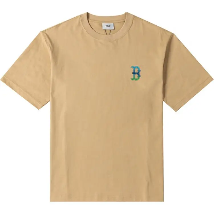 MLB T Shirt Boston Team Unisex Beige Yellow