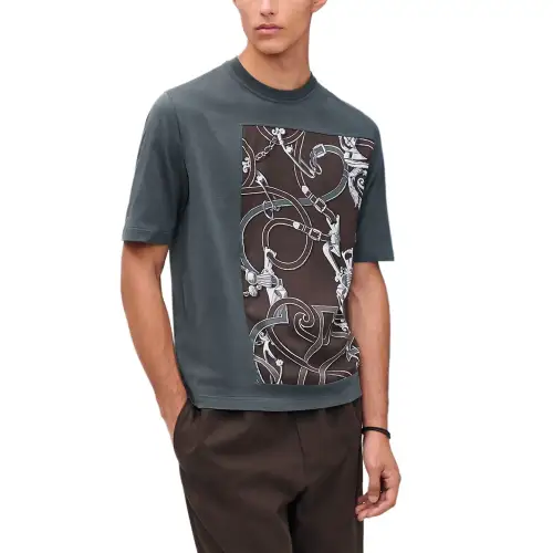 HERMES SS25 T Shirt Men's Green