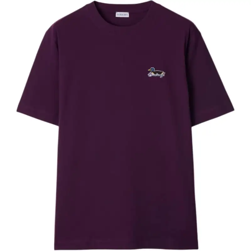 Burberry Logo-embroidered Cotton T-shirt