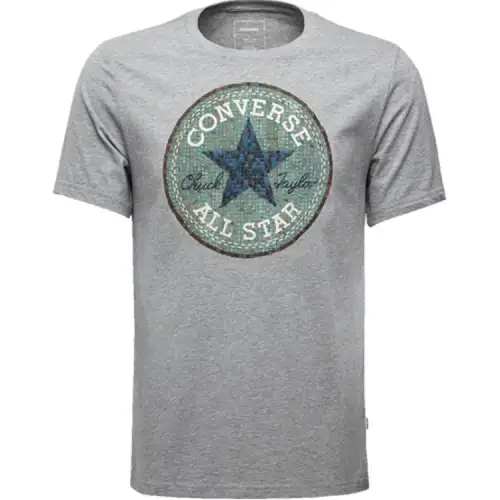Converse T Shirts Men's Gray Crew Neck Moderate