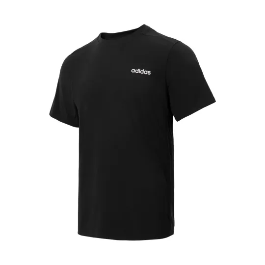 Adidas Contrast Chest Logo Crew Neck Basic Sports T-shirt Asia Sizing 'Black'