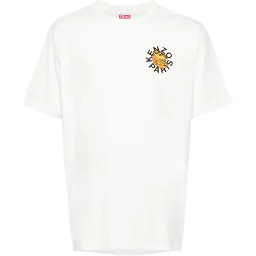 KENZO Orange Printed Crewneck T-Shirt