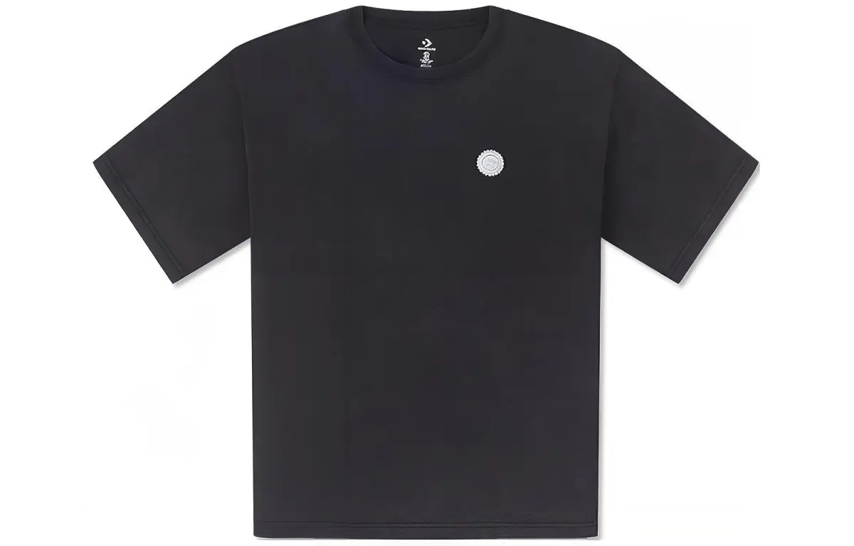 Converse T-Shirts Unisex Black Crew Neck Moderate