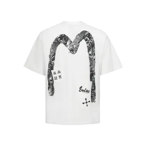 EVISU T Shirts Men's Crew Neck Moderate Straight Fit
