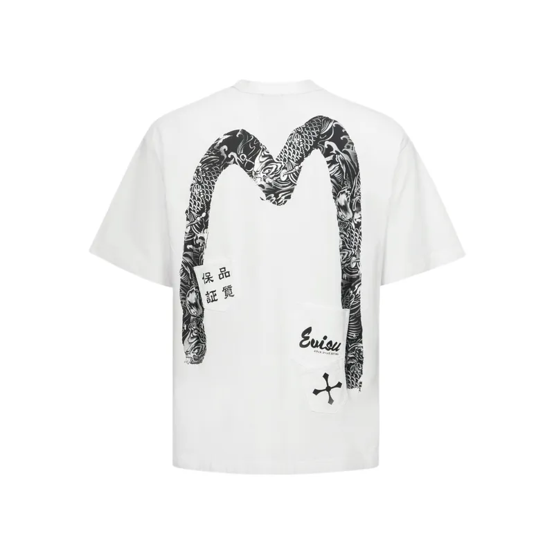 EVISU T Shirts Men's Crew Neck Moderate Straight Fit