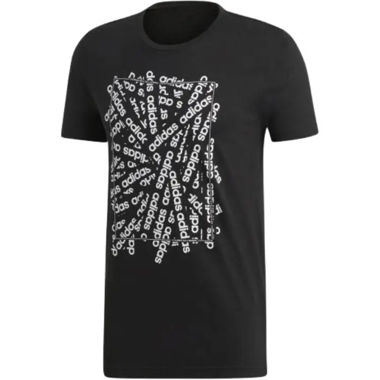 Adidas T-Shirts Men's Black Crew Neck Moderate