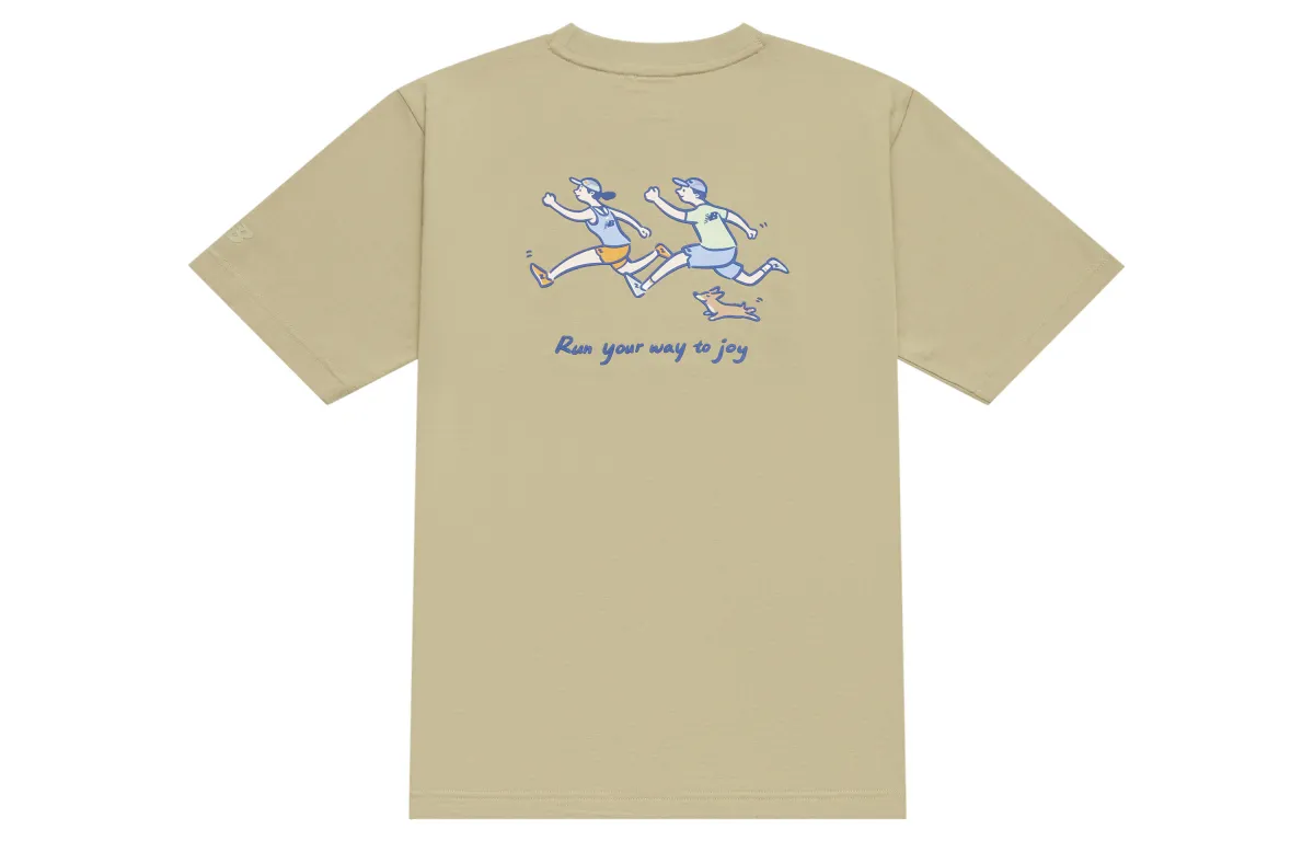 New Balance x PK SHEJISHILIANMINGKUAN Live With The New Balance T Shirt Unisex Khaki