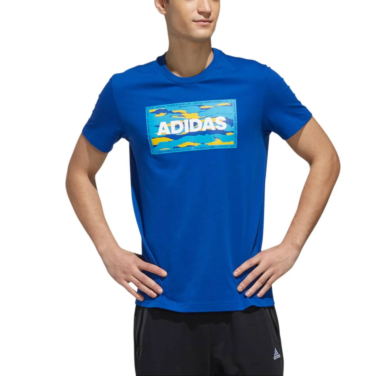 Adidas T Shirt Men's Collegiate Blue
