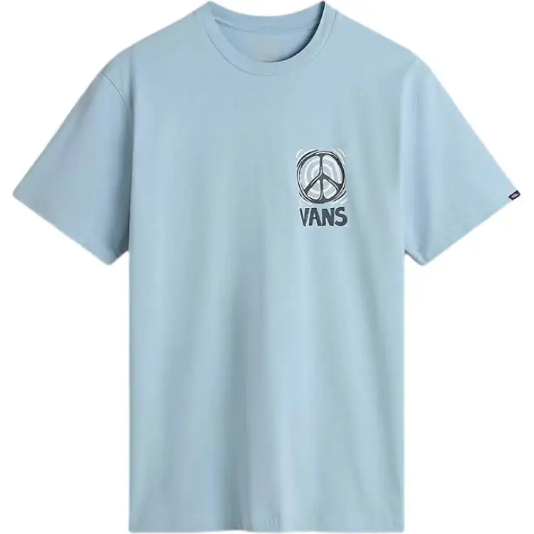 Vans Sunbaked T Shirts Men's Blue Crew Neck Moderate