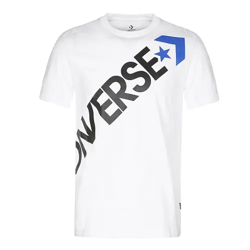 Converse T Shirts Men's White Crew Neck Moderate