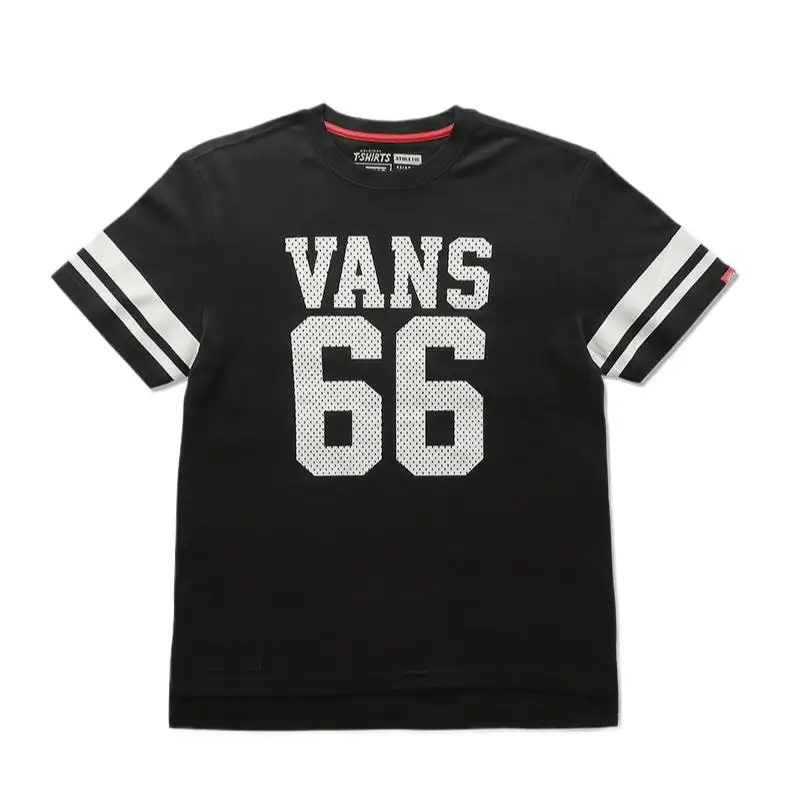 Vans T Shirts Men's Black Crew Neck Moderate Straight Fit