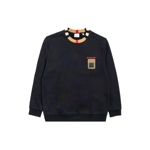 Burberry T Shirts Unisex Black Crew Neck Moderate