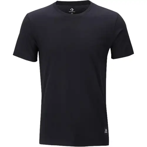 Converse T Shirts Men's Black Crew Neck Moderate
