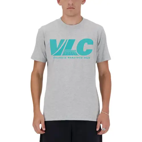 New Balance Graphic Valencia Marathon T Shirt Men's Sport Gray