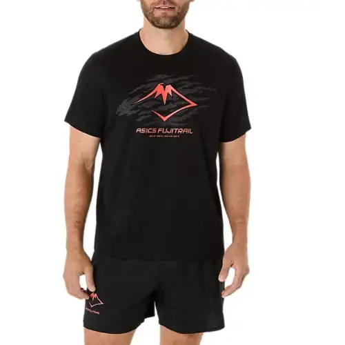Asics FUJITRAIL T Shirt Men's Black