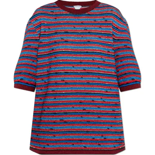 Bottega Veneta Striped Pattern Crewneck T Shirt