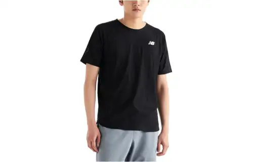 New Balance Running Short Sleeve T Shirt T Shirt Men's Black