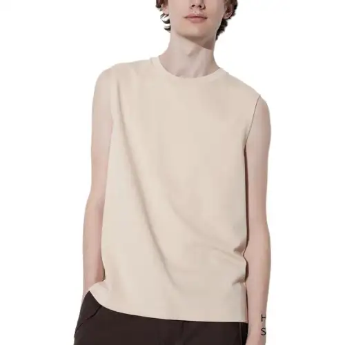 UNIQLO T Shirt Unisex Light Coffee