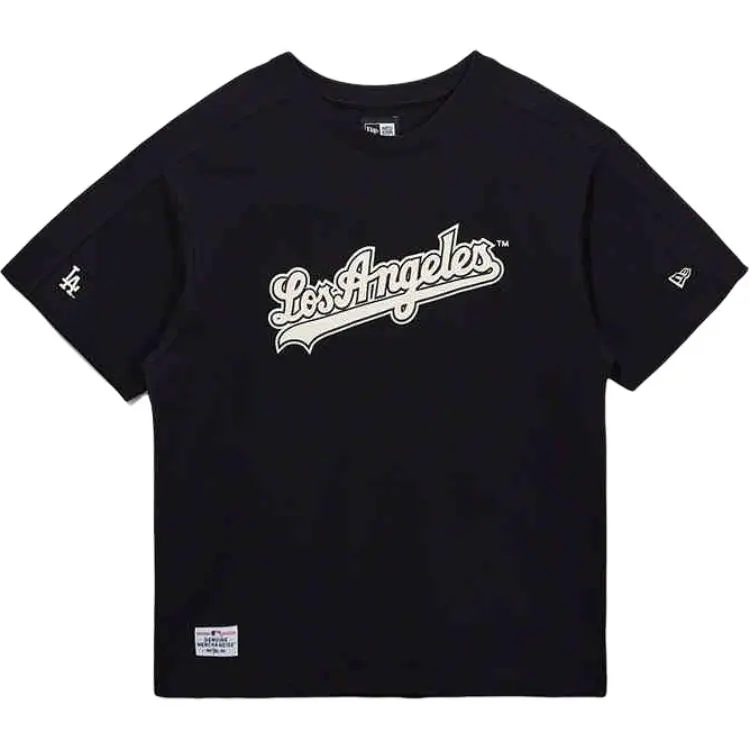 New Era T-Shirts Unisex Black Crew Neck